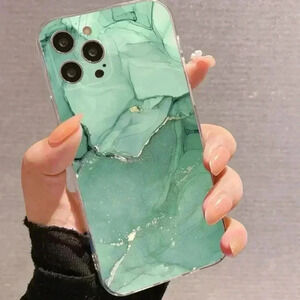 Mint Green Marble Pattern Phone Case